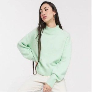 & Other Stories Mint Mock Neck Sweater